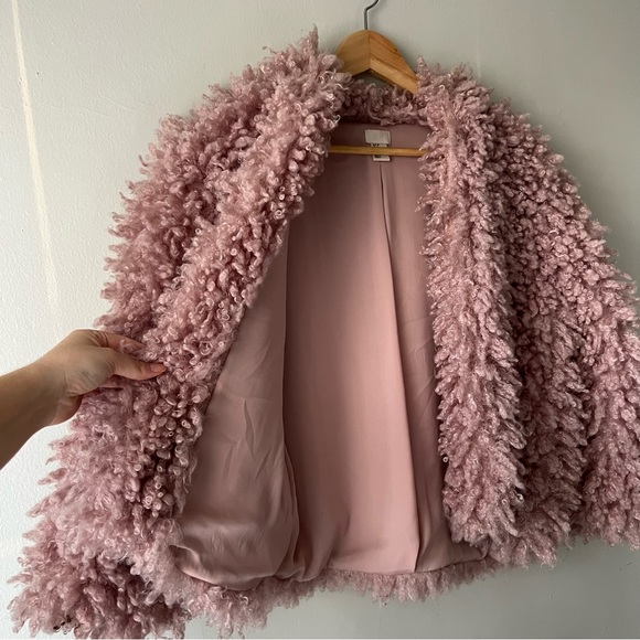 H&M Shaggy Teddy Fur Coat Jacket - Picture 3 of 6